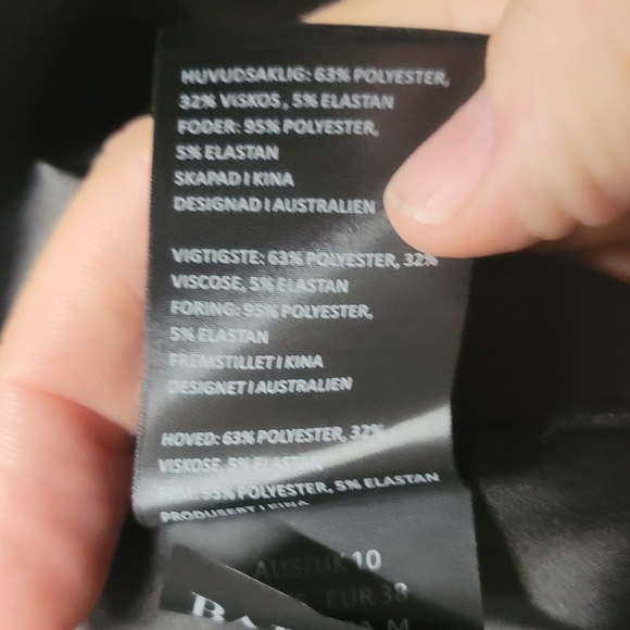 NWT Reformation Bardot Oversized Black Check Blazar SZ 6 - Picture 13 of 13